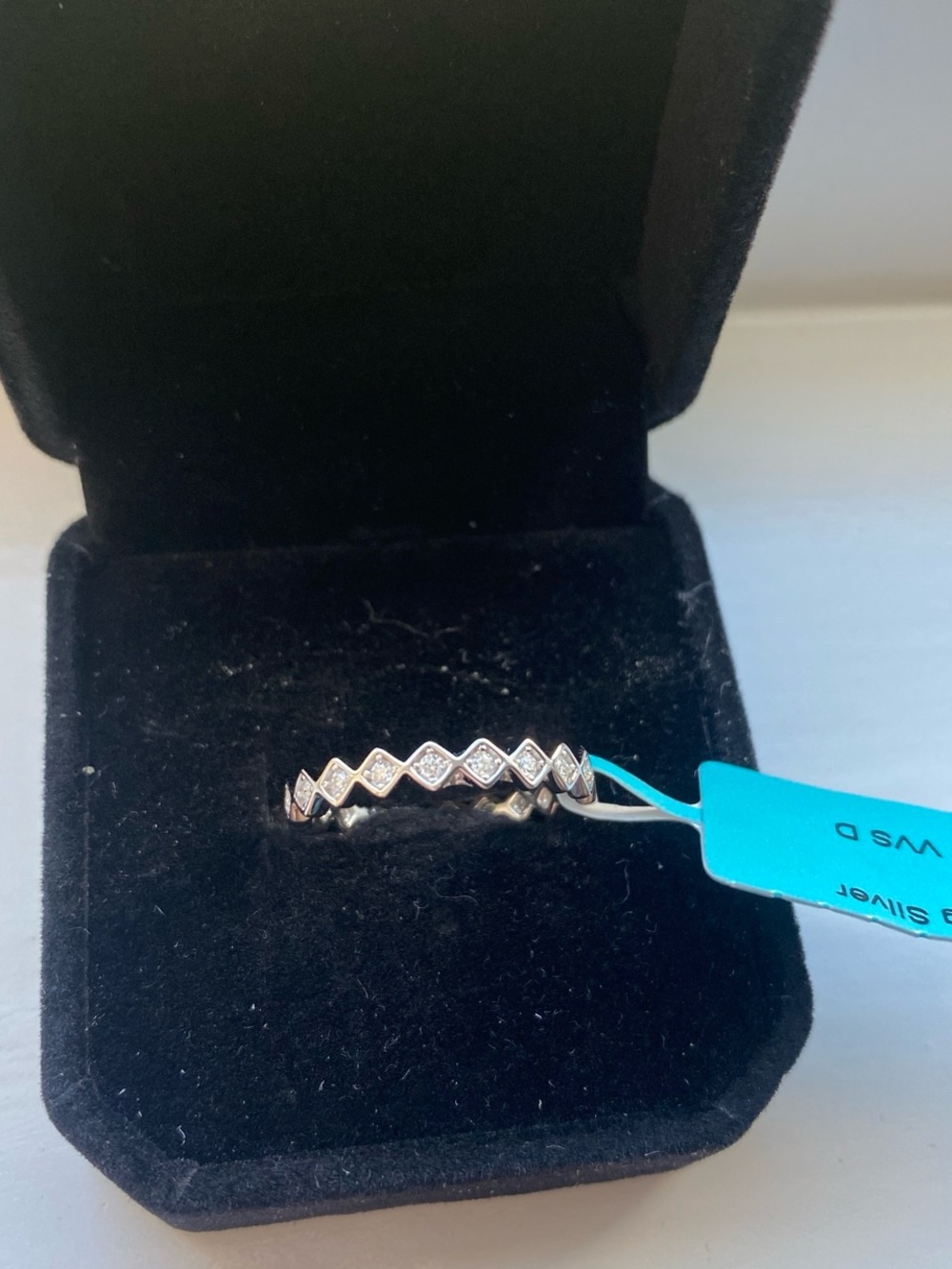 Stackable Moissanite Eternity Band Size 7